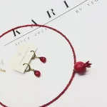 ست اناری یلد گوشواره و گردنبند