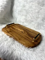 سینی چوب زیتون دسته دار - Image 3