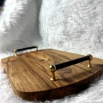 سینی چوبی دسته دار زیبا